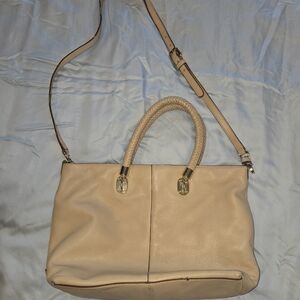 Cole Haan As Is Cream Leather Handbag